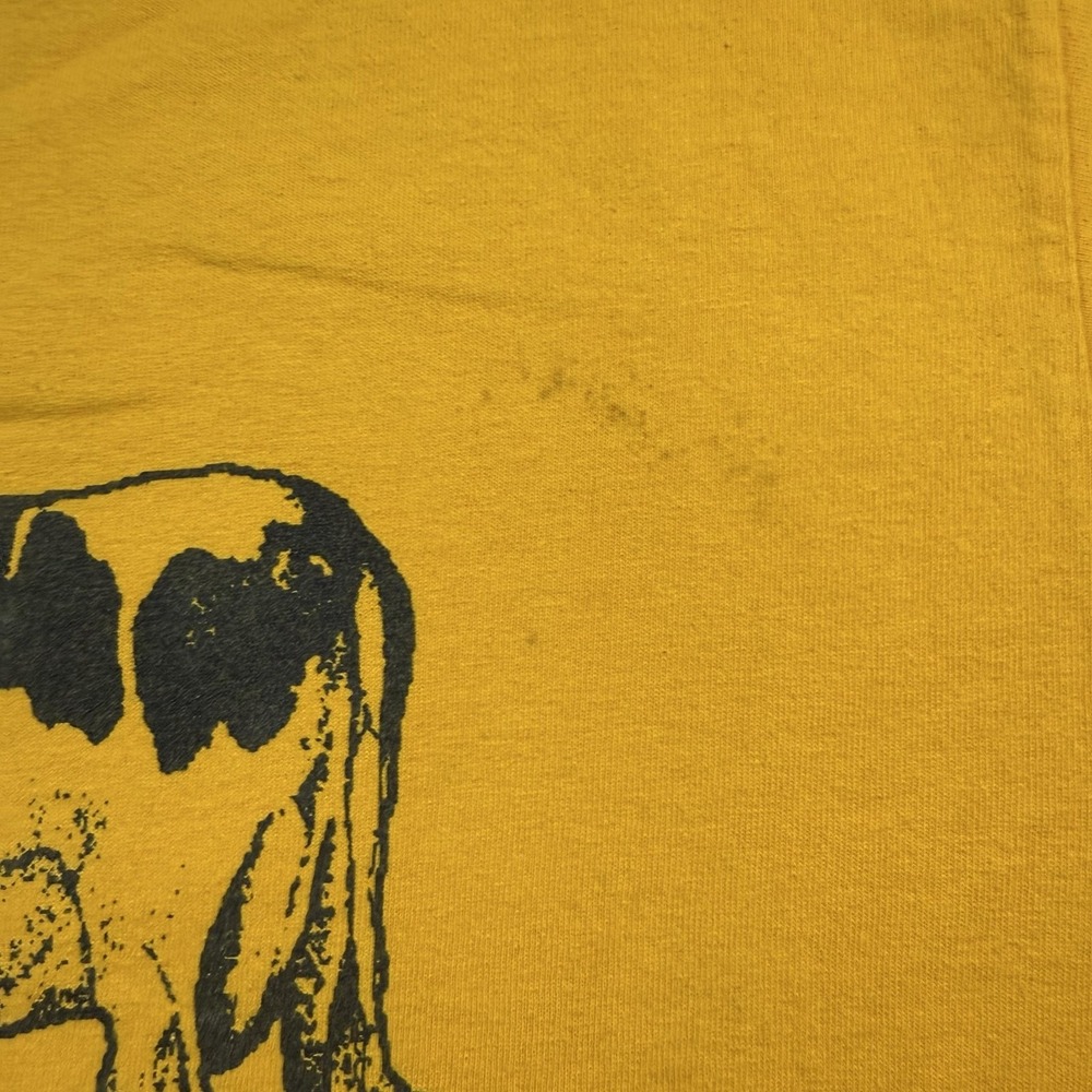 Vintage Future Hamburger Shirt Mens Large Yellow Cow Graphic Ringer 2005 Anvil - Picture 5 of 10